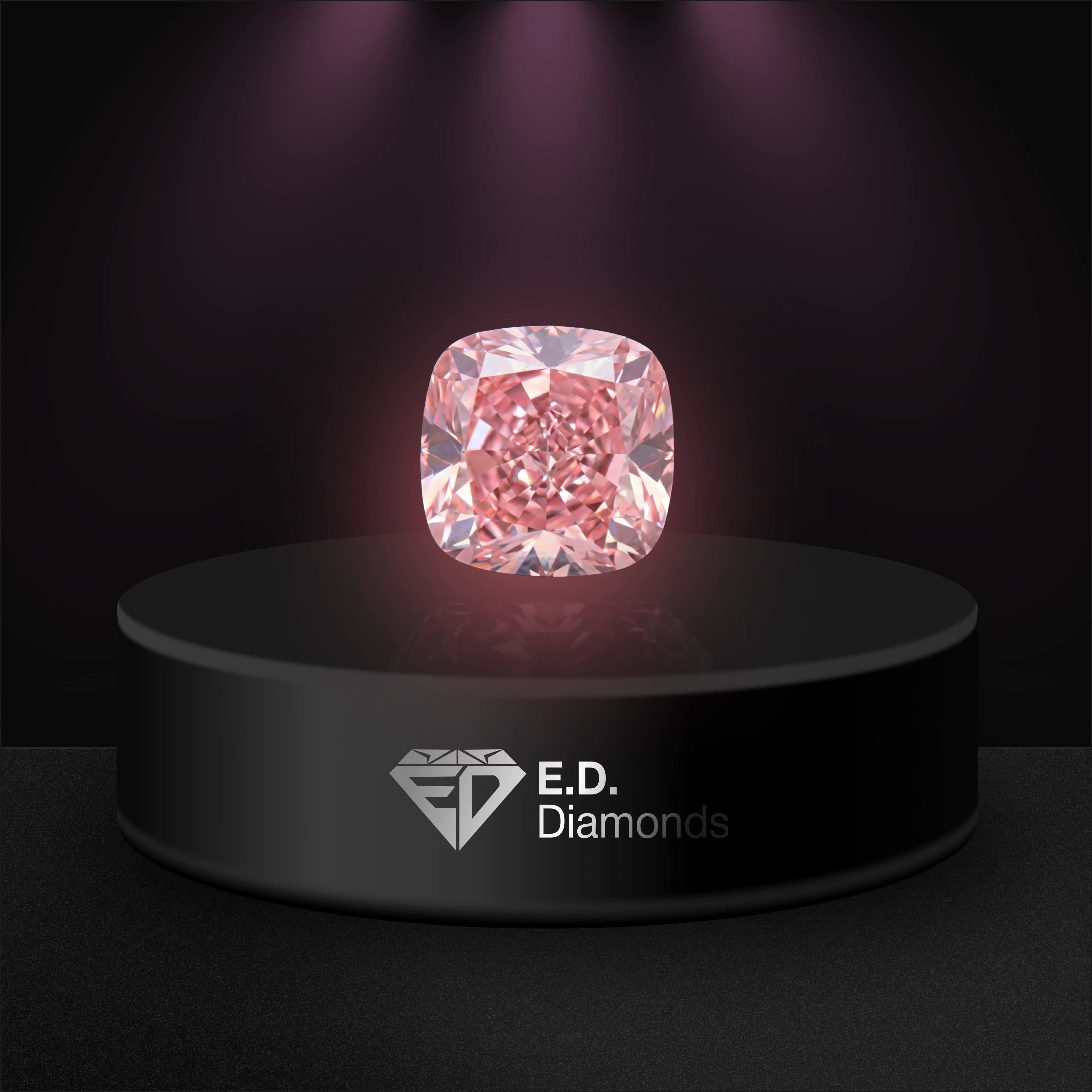Natural Fancy Pink Radiant & Cushion Diamond
