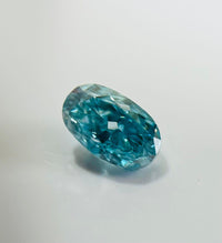 Fancy Vivid Blue-Green Cushion Modified Brilliant Diamond